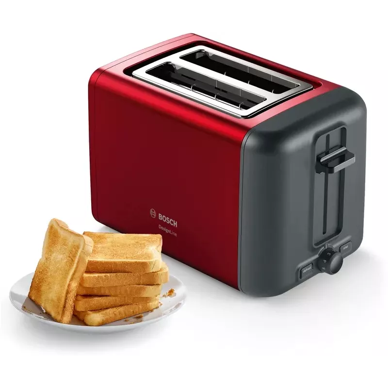 Bosch TAT3P424DE toaster 2 slice(s) 970 W Black, Red