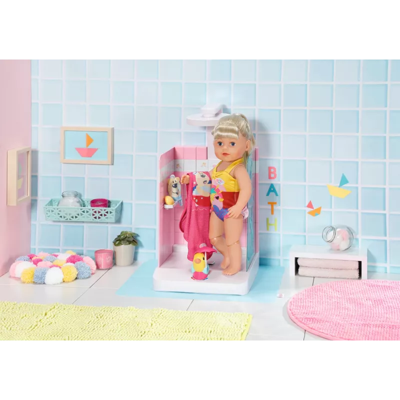 Doll bathroom BABY born Bath Walk in Shower Recommended age 3 years