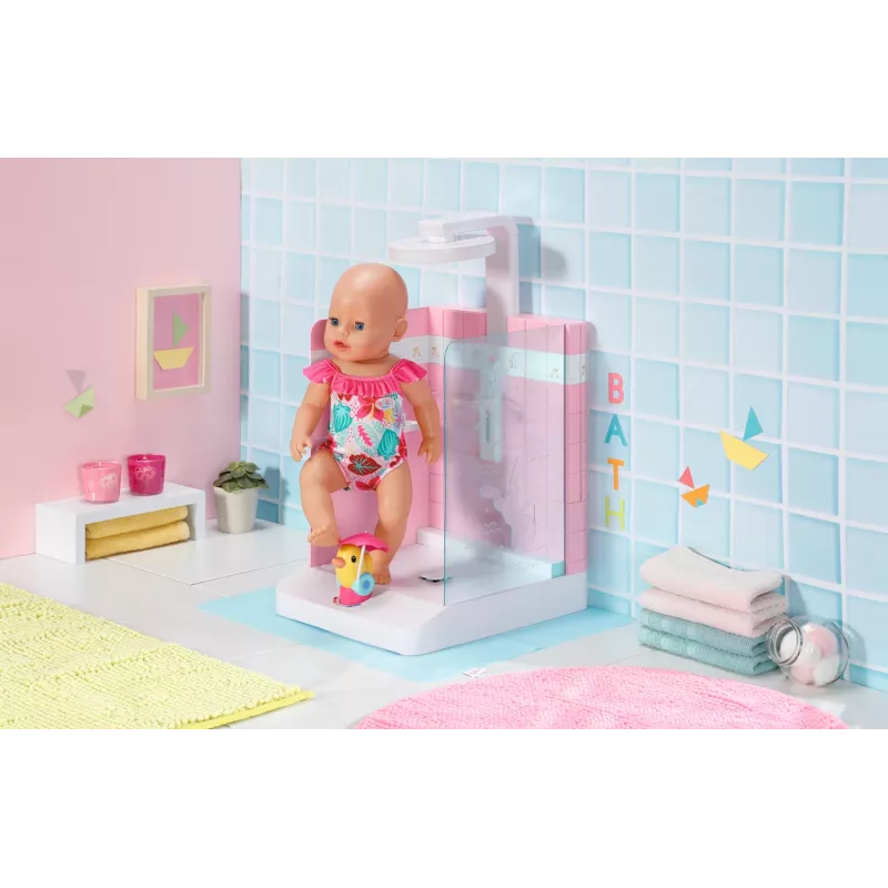 Doll bathroom BABY born Bath Walk in Shower Recommended age 3 years