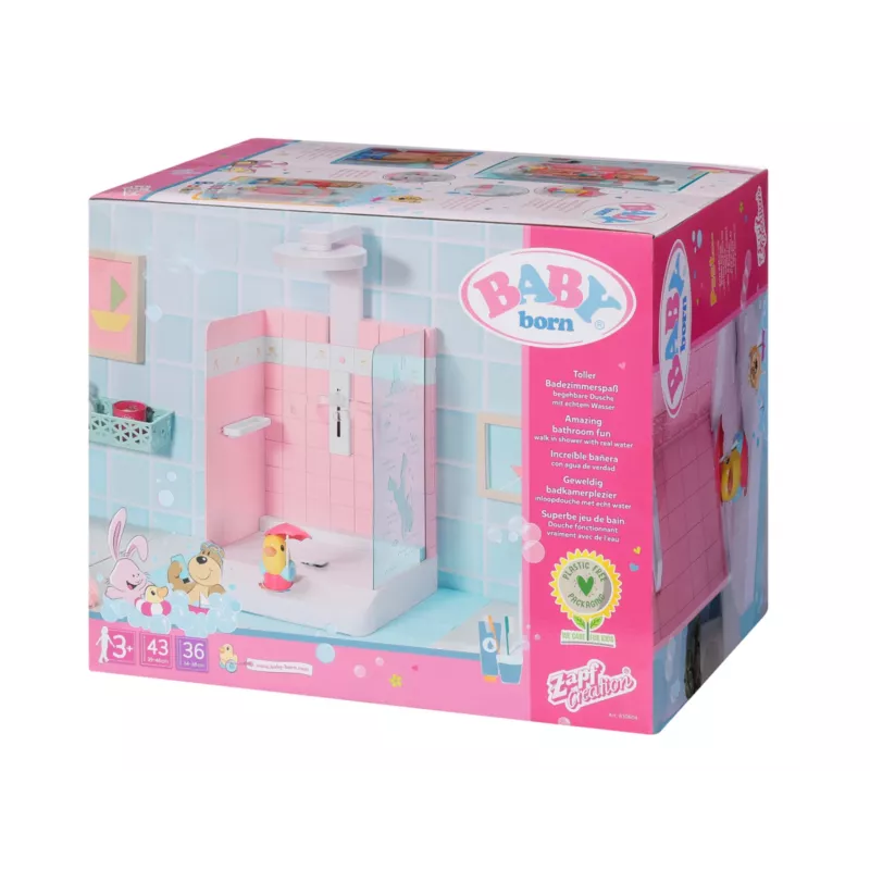 Doll bathroom BABY born Bath Walk in Shower Recommended age 3 years
