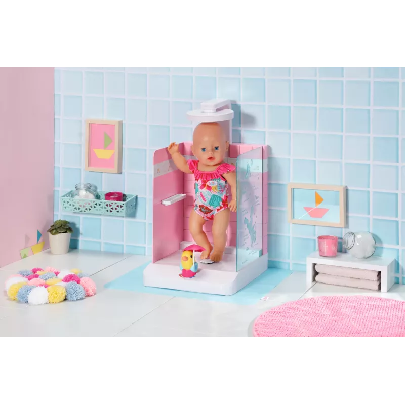 Doll bathroom BABY born Bath Walk in Shower Recommended age 3 years