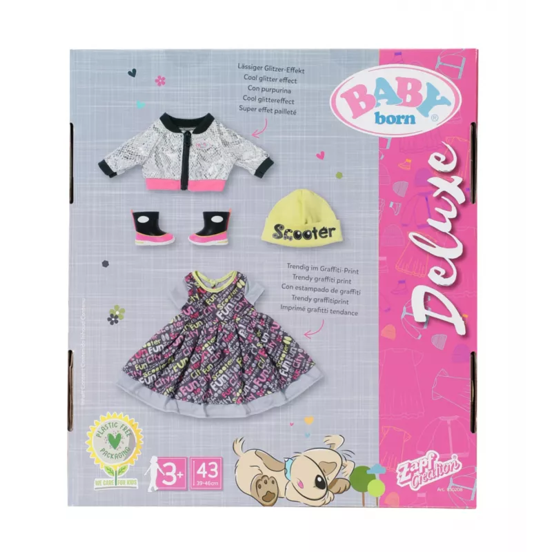 Doll clothes set BABY born City Deluxe Style 3 years and up 180 g