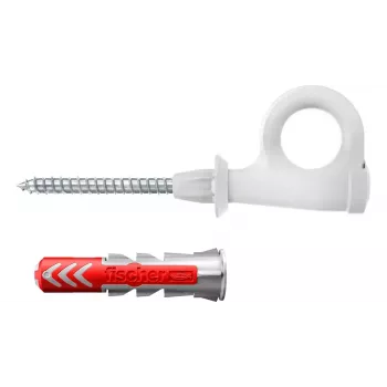 Screw hook & wall plug kit Fischer 564173 25 pcs Plastic 8 mm