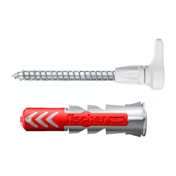 Screw hook & wall plug kit Fischer 564169 25 pcs Plastic 8 mm