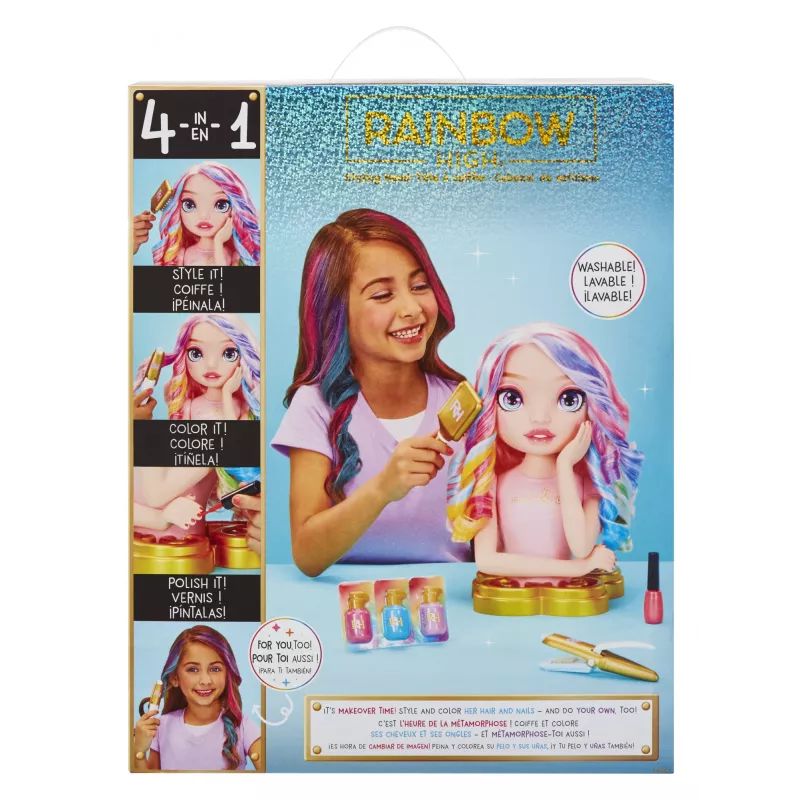 Rainbow High Styling Head Playset, Makeup/Styling doll head, Female, 4 yr(s), Boy/Girl, Multicolour
