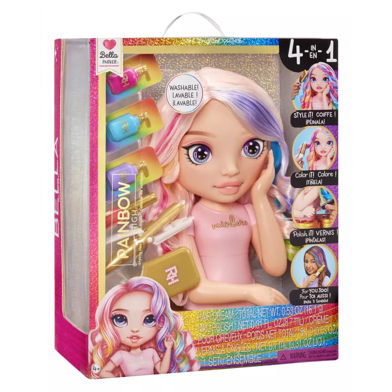 Rainbow High Styling Head Playset, Makeup/Styling doll head, Female, 4 yr(s), Boy/Girl, Multicolour