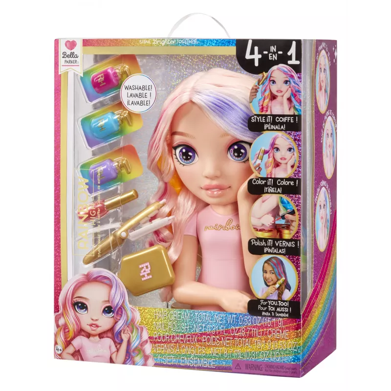 Rainbow High Styling Head Playset, Makeup/Styling doll head, Female, 4 yr(s), Boy/Girl, Multicolour