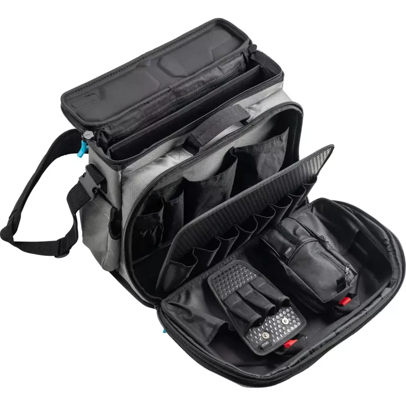 Tool Belt b&w international with modular tool pouches and storage bag, black