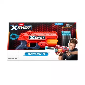 Toy blaster ZURU XSHOT Excel Reflex 6 Blaster 12 Darts Multicolour