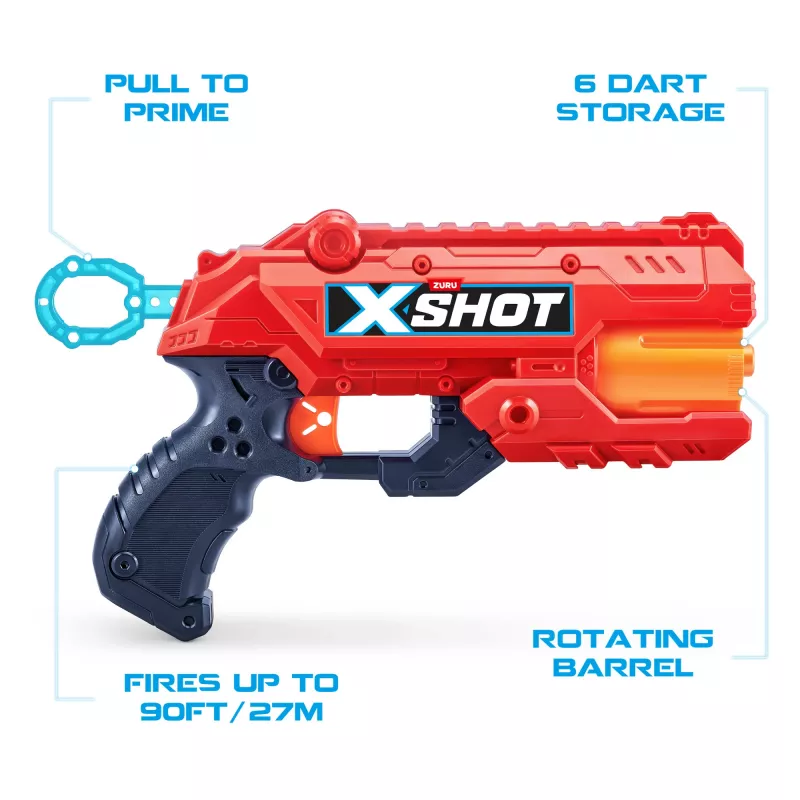 Toy blaster ZURU XSHOT Excel Reflex 6 Blaster 12 Darts Multicolour