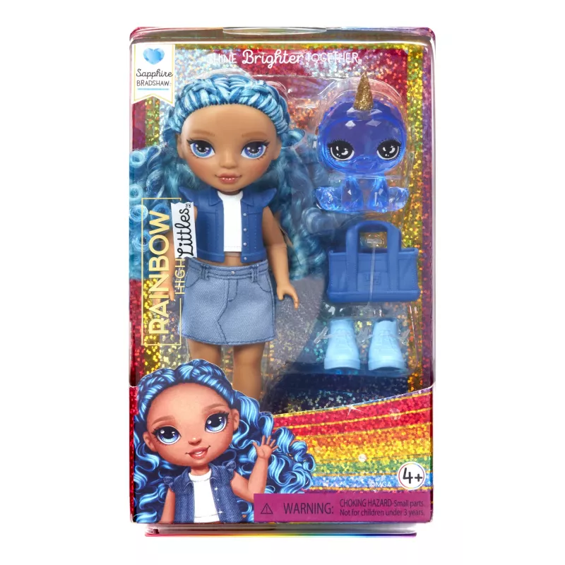Rainbow High Littles Dolls- Sapphire (Blue), Fashion doll, Female, 4 yr(s), Boy/Girl, Multicolour