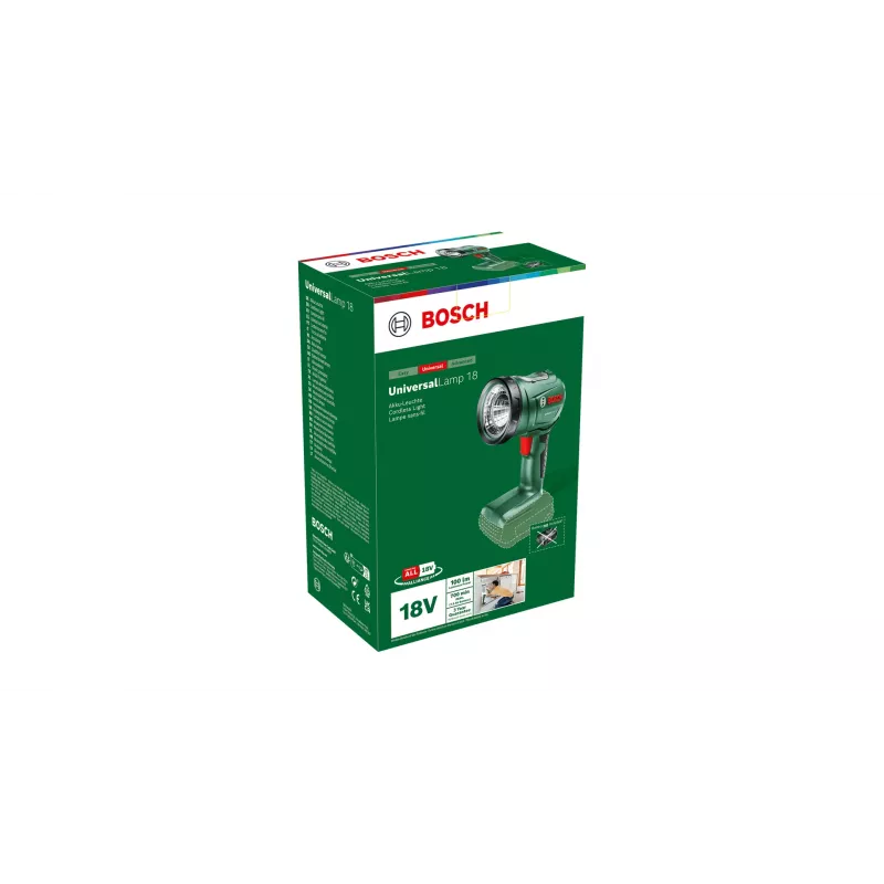 Bosch UniversalLamp 18 Black, Green LED