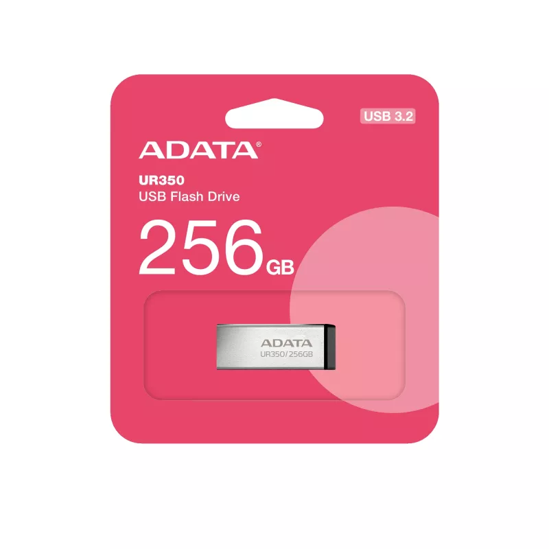 ADATA UR350 USB flash drive 256 GB USB Type-A 3.2 Gen 1 (3.1 Gen 1) Black, Silver