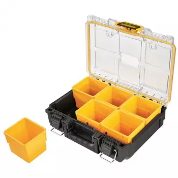 Tool Storage Box DeWALT ToughSystem 2.0 Black Transparent Yellow 6 Pockets