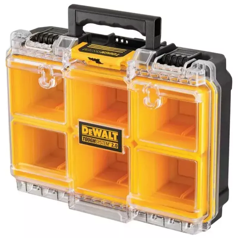 Tool Storage Box DeWALT ToughSystem 2.0 Black Transparent Yellow 6 Pockets