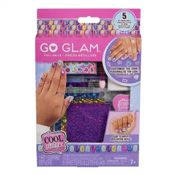 Cool Maker , Mix & Mani Foil Nail Kit with 6 Sheets & Stickers for 5 DIY Manicures (Packaging May Vary), Arts and Crafts Kids Toys for Ages 7 and up