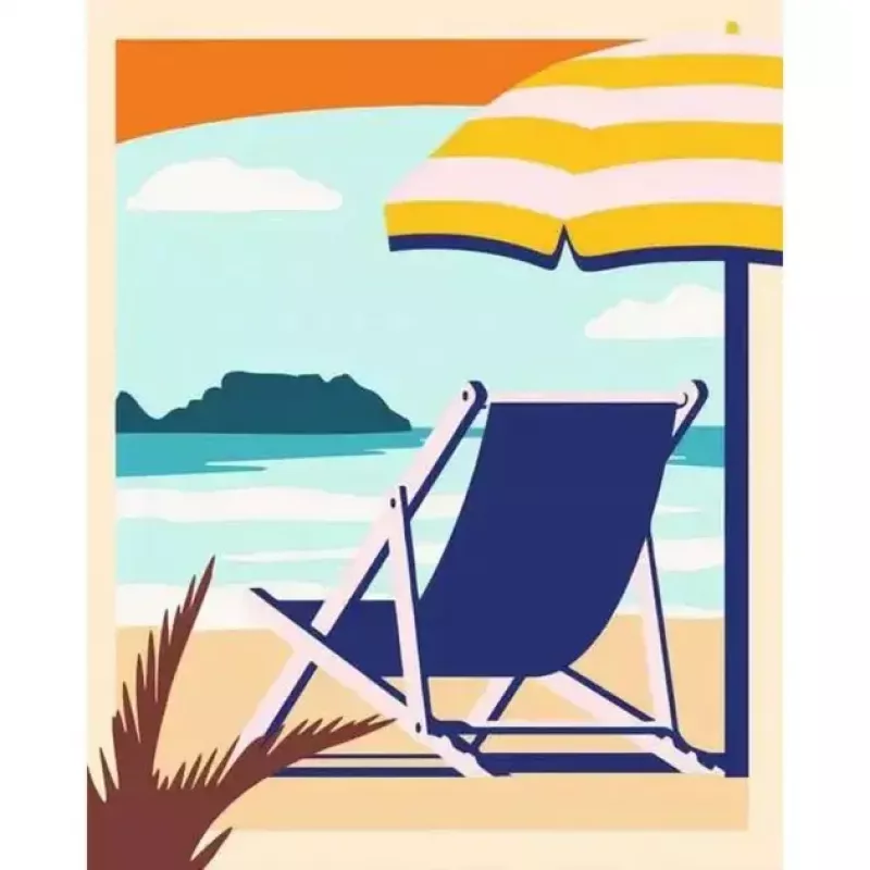 Ravensburger Painting Set CreArt Gallery Wall Set 'At the Beach' 23901 — painting activity kit with frame panels