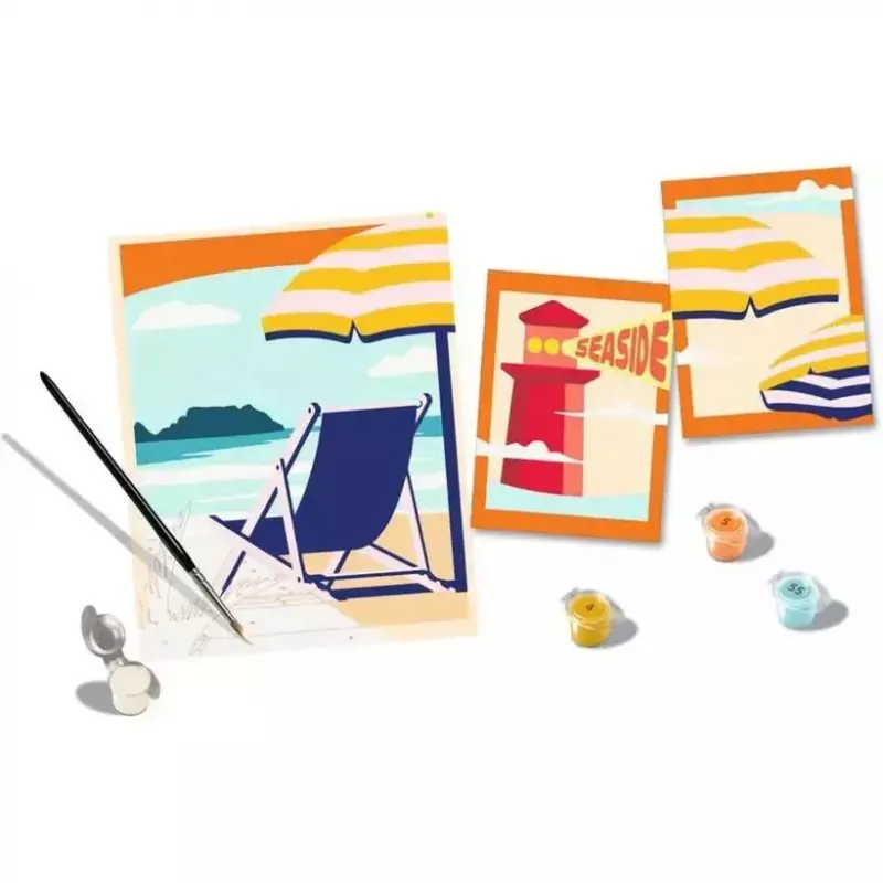 Ravensburger Painting Set CreArt Gallery Wall Set 'At the Beach' 23901 — painting activity kit with frame panels