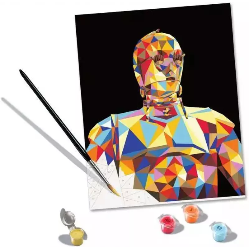 Painting kit Ravensburger CreArt Star Wars C-3PO – canvas paint set for figure artwork