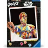 Painting kit Ravensburger CreArt Star Wars C-3PO – canvas paint set for figure artwork