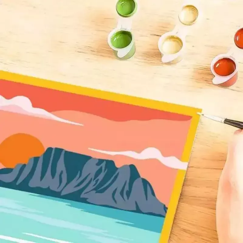 Ravensburger Painting CreArt 'Sunset at the Beach' model 23898 — painting kit by number for adults and teens