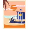 Painting kit Ravensburger CreArt Beach - Cottage, model 23896, includes canvas and paints