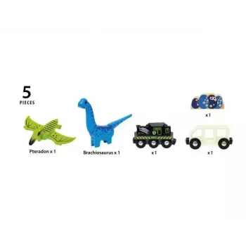 Train BRIO Dinosaur Battery Train Multicolour Wood 3+