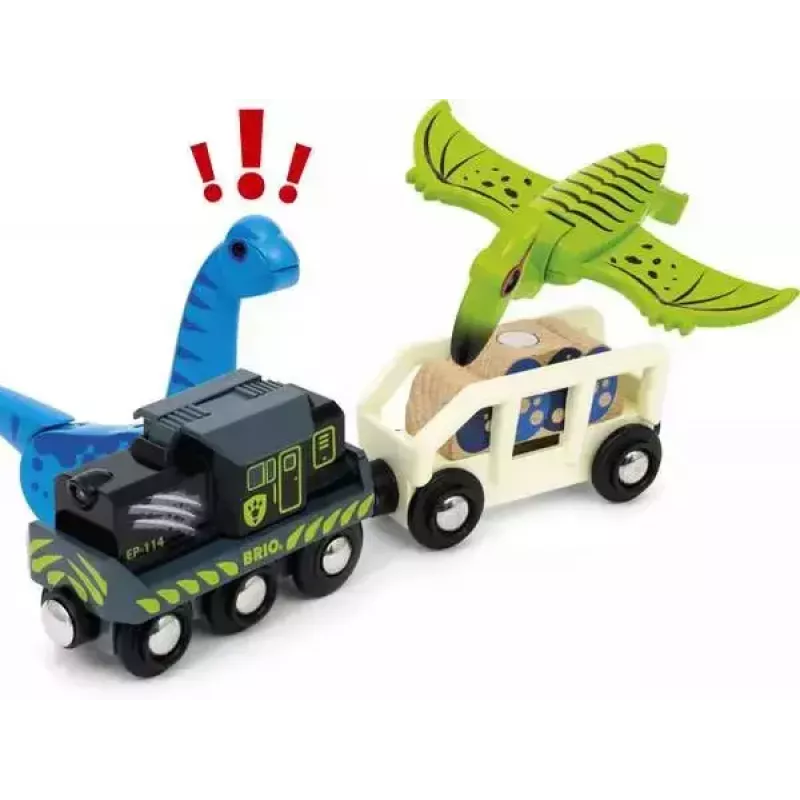 Train BRIO Dinosaur Battery Train Multicolour Wood 3+