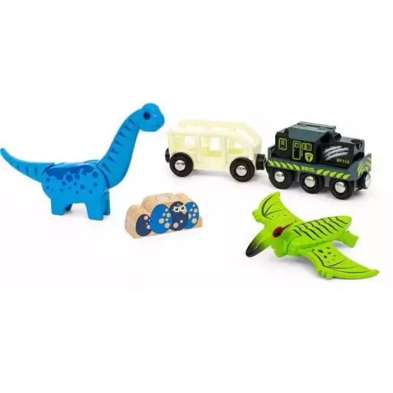 Train BRIO Dinosaur Battery Train Multicolour Wood 3+