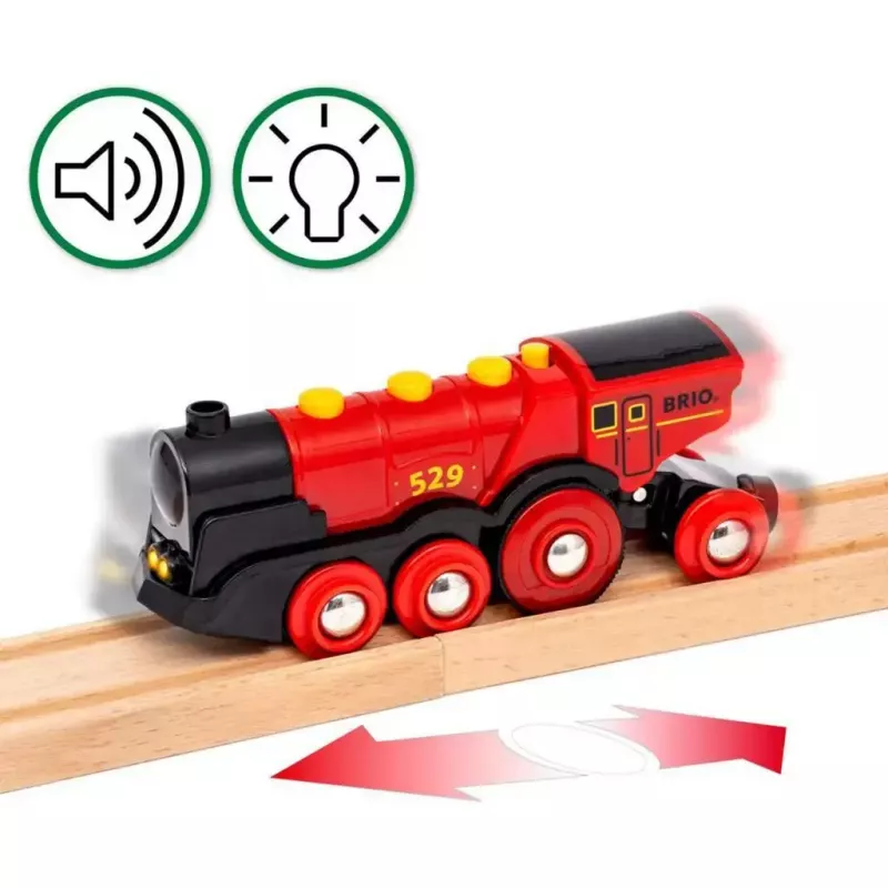 Ravensburger BRIO World Red Lola Farm Train Set – wooden toy train playset