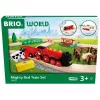 Ravensburger BRIO World Red Lola Farm Train Set – wooden toy train playset