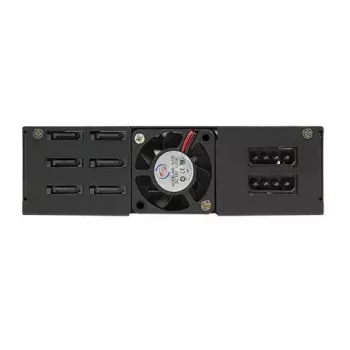 Chieftec CMR-625 6-Bay 2.5 inch SATA Hot-Swap Mobile Rack for 5.25 inch Bay, Trayless, Key Lock, Black