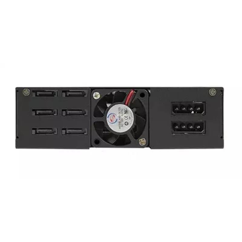 Chieftec CMR-625 6-Bay 2.5 inch SATA Hot-Swap Mobile Rack for 5.25 inch Bay, Trayless, Key Lock, Black