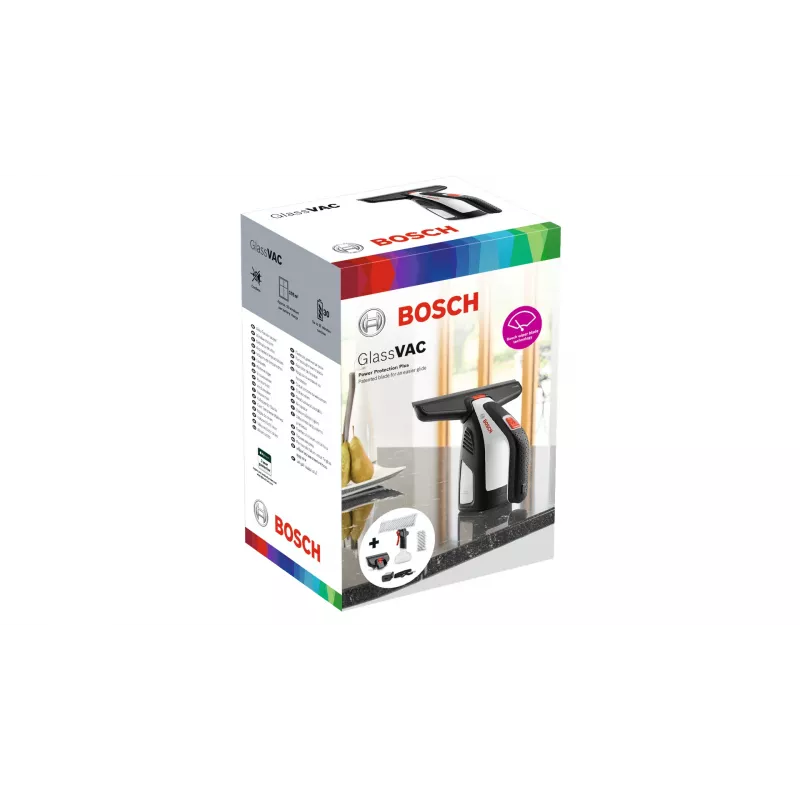 Bosch GlassVAC electric window cleaner 0.1 L Black, Red, Silver