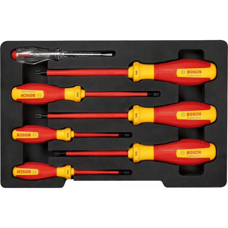 Screwdriver set Bosch 7-piece VDE with phase tester 1600A02NF8