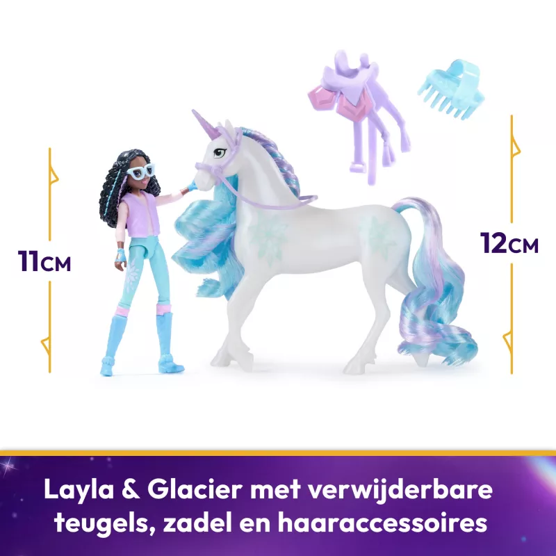 Unicorn Academy, Layla & Glacier with 2 Accessories & Hair Tool, Dolls & Unicorn Toys for Girls Ages 4 and up