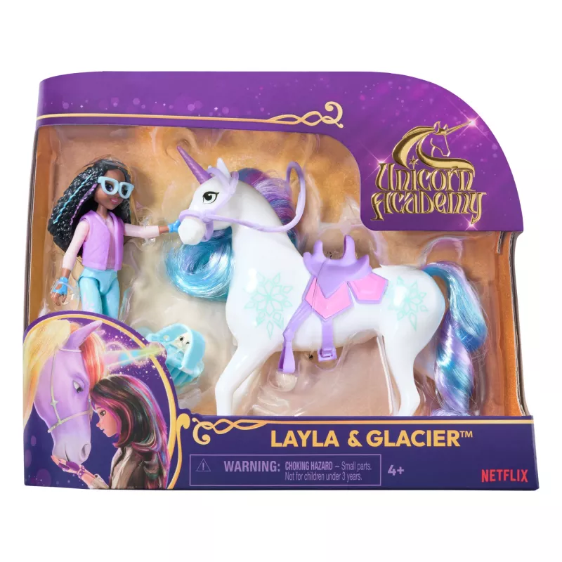 Unicorn Academy, Layla & Glacier with 2 Accessories & Hair Tool, Dolls & Unicorn Toys for Girls Ages 4 and up