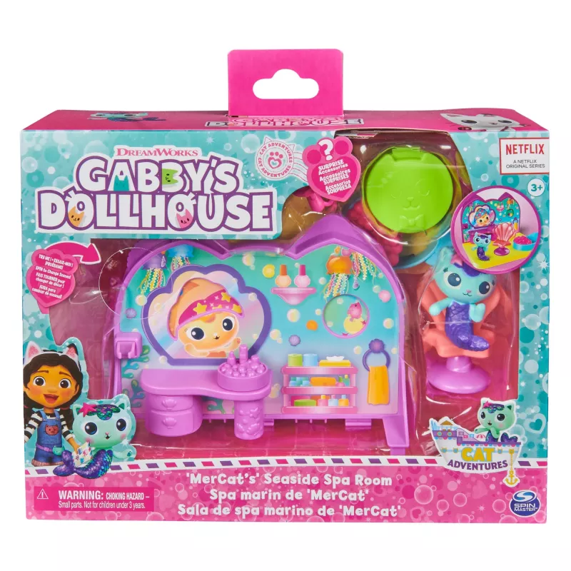 Deluxe Room Playset Spin Master Gabby's Dollhouse — Wellness Room with Meerkat play figure