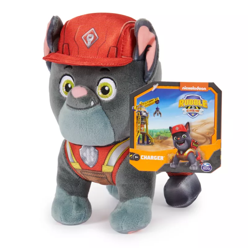 Rubble & Crew , Premium Stuffed Animals, 7-Inch Charger Plush Toy in Construction Uniform, Kids Toys for Boys & Girls Ages 3 and up