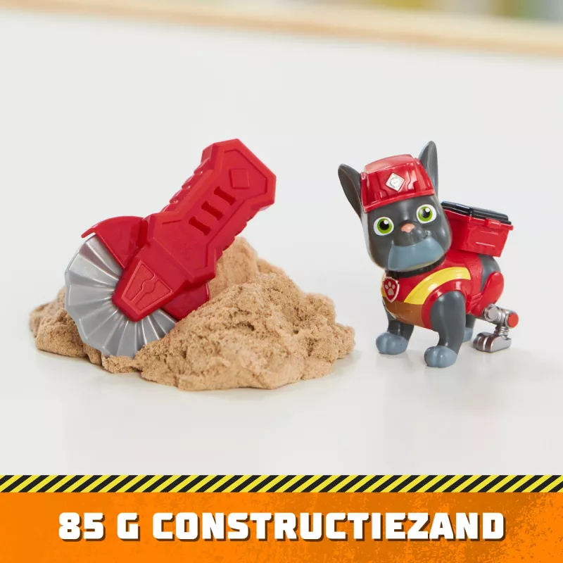 Rubble & Crew , Charger & Wheeler Action Figures, with Kinetic Build-It Sand & 2 Building Tools, PAW Patrol Kids Toys for Boys & Girls Ages 3 and Up