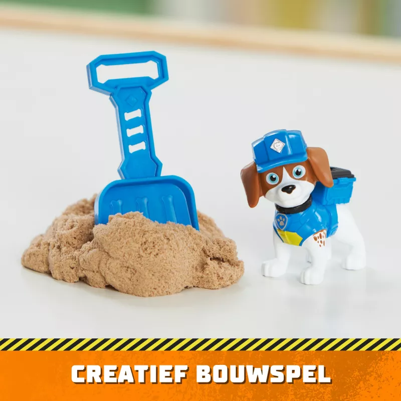 Rubble & Crew , Charger & Wheeler Action Figures, with Kinetic Build-It Sand & 2 Building Tools, PAW Patrol Kids Toys for Boys & Girls Ages 3 and Up