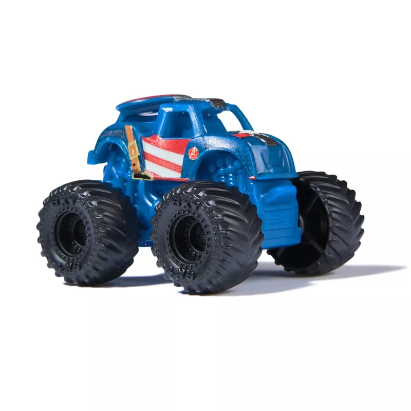 Monster Jam , Marvel Mini Monster Truck 3-Pack, Black Panther, Captain America, Iron Man Die-Cast Monster Trucks, 1:87 Scale, Kids Toys for Boys Ages 3 and Up