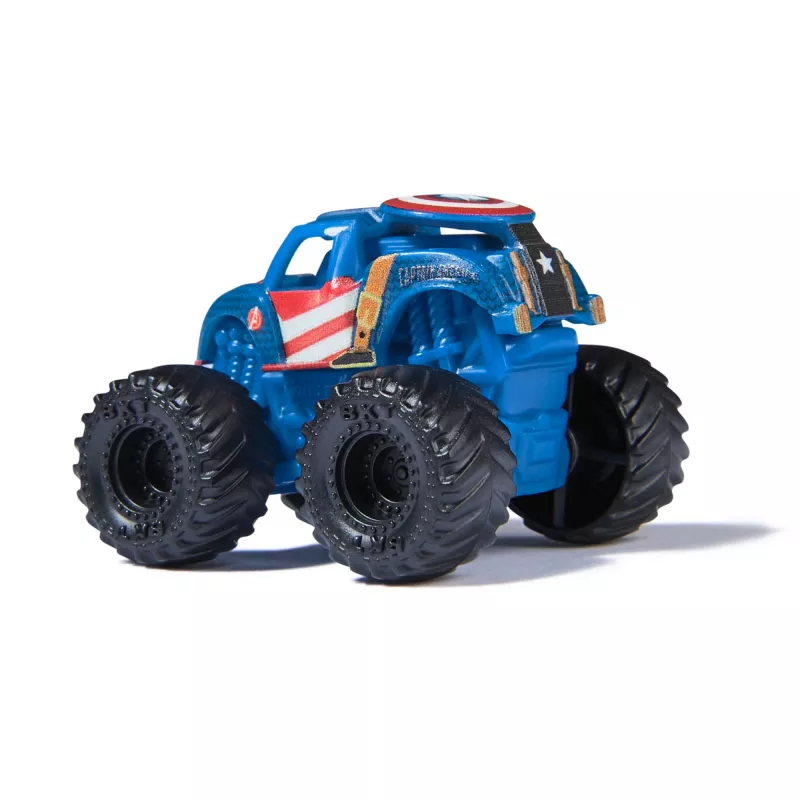 Monster Jam , Marvel Mini Monster Truck 3-Pack, Black Panther, Captain America, Iron Man Die-Cast Monster Trucks, 1:87 Scale, Kids Toys for Boys Ages 3 and Up