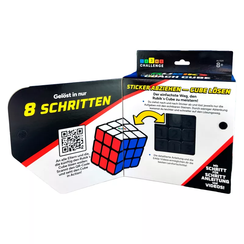 Rubik’s Coach Cube, Learn to Solve 3x3 Cube with Stickers, Guide, & Videos | Stress Relief Fidget Toy | Adult Toy Fidget Cube | for Ages 8 and up