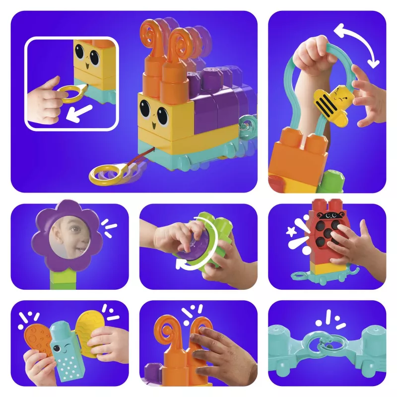 Building set MEGA BLOKS Move 'n Groove Caterpillar by MATTEL — 30 pieces, plastic, multicolour, age 1+