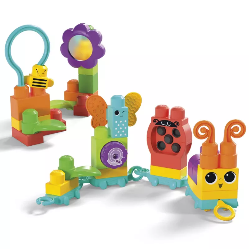 Building set MEGA BLOKS Move 'n Groove Caterpillar by MATTEL — 30 pieces, plastic, multicolour, age 1+