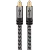 Digital optical audio cable WENTRONIC Goobay 65305 TOSLINK to TOSLINK 2 m, copper, gold-plated contacts, black/silver