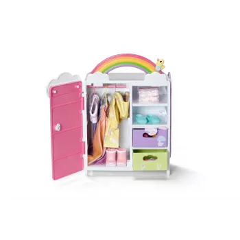 Doll wardrobe zapf creation BABY born Rainbow Wardrobe — for dolls, light effects, requires 3×AAA batteries, recommended age 3+