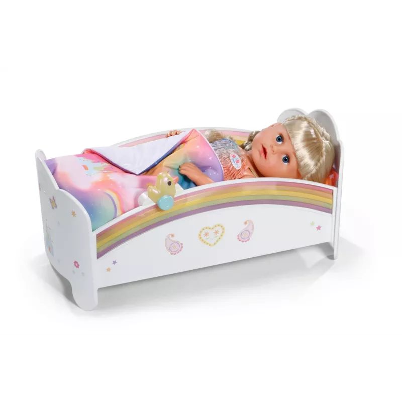 Doll bed ZAPF creation BABY born Rainbow Bed 835999 for 43 cm dolls