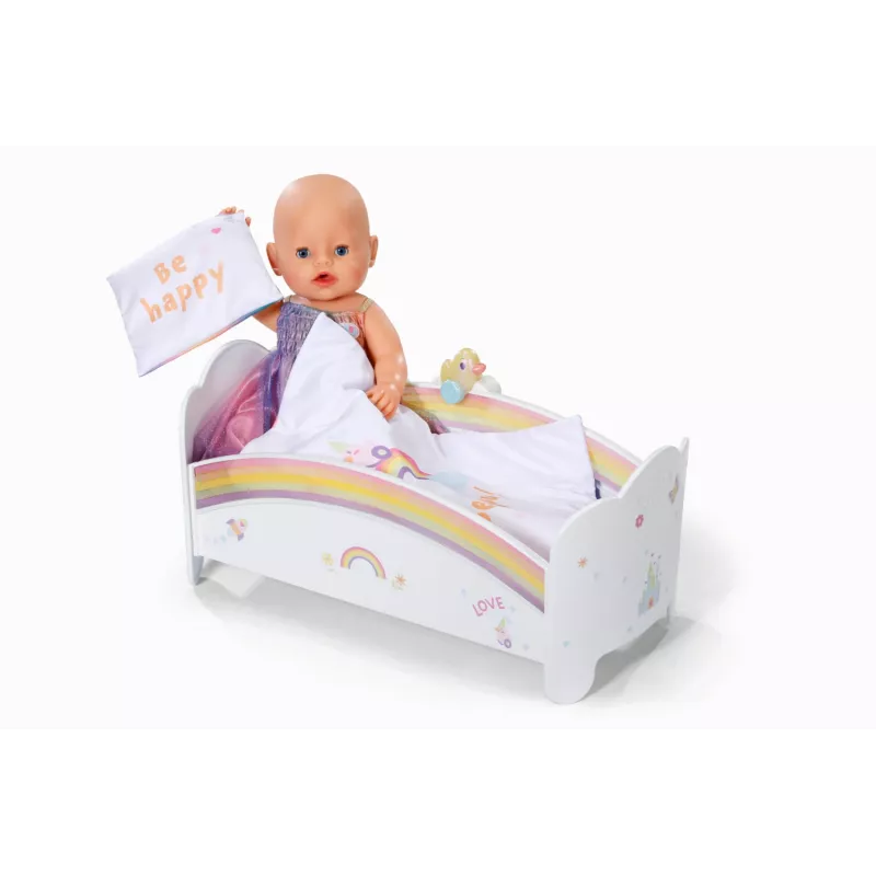 Doll bed ZAPF creation BABY born Rainbow Bed 835999 for 43 cm dolls